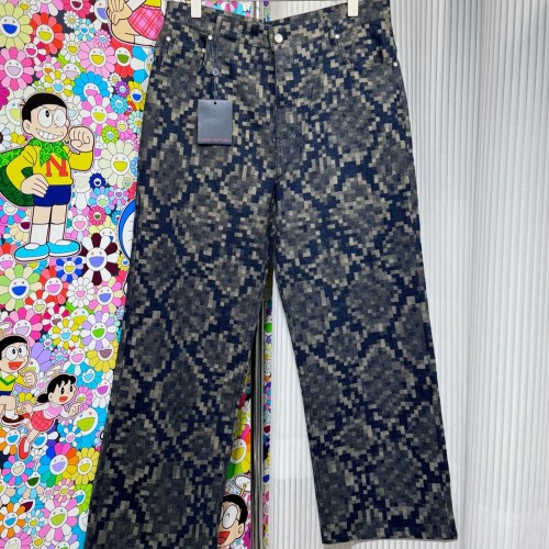 LV Snakoflage 데닝 반바지