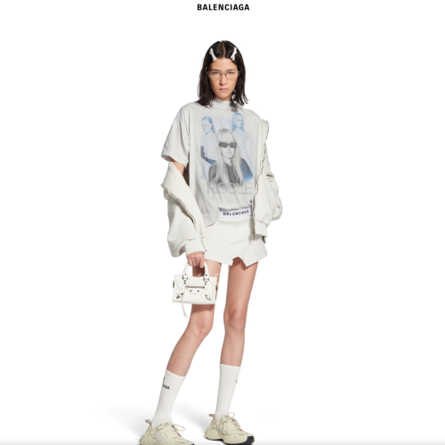 Balenciaga 발렌시아가 니콜 박시 티셔츠 화이트