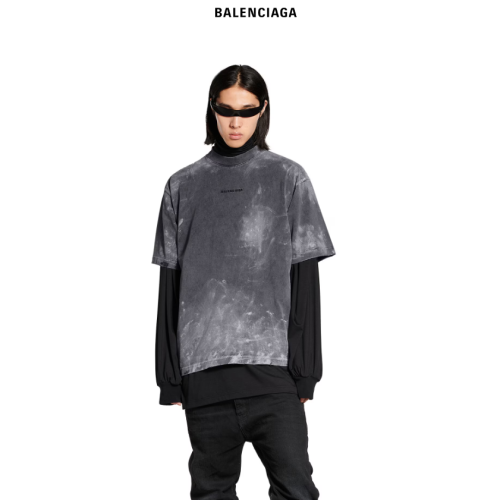 Balenciaga 발렌시아가 백 미디엄 핏 티셔츠 그레이