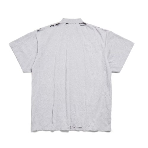 Balenciaga 발렌시아가 플래닛 어스 오버사이즈 티셔츠 헤더 그레이