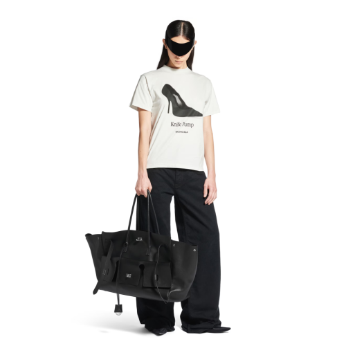 Balenciaga 발렌시아가 나이프 펌프 스몰 핏 티셔츠 더티 화이트