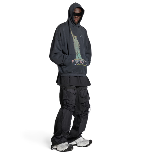 Balenciaga 발렌시아가 파리 리버티 오버사이즈 후디 블랙