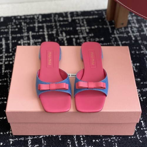 미우미우 Miu Miu 데님 슬리퍼