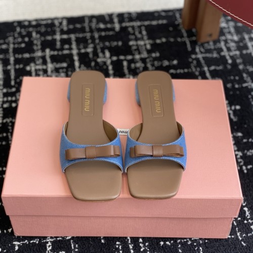 미우미우 Miu Miu 데님 슬리퍼