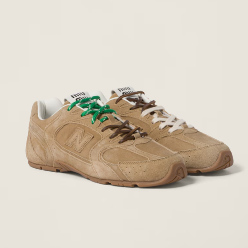 MiuMiu X New Balance 뉴발란스 X 미우미우 스웨이드 및 메쉬 스니커즈