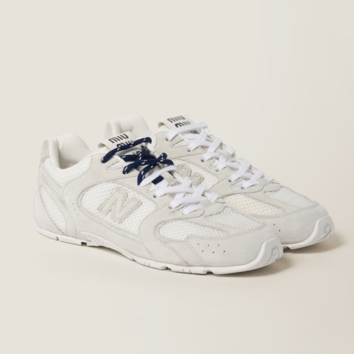 MiuMiu X New Balance 뉴발란스 X 미우미우 스웨이드 및 메쉬