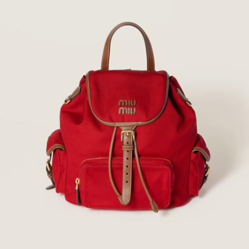 MiuMiu 미우미우 캔버스 및 가죽 백팩
