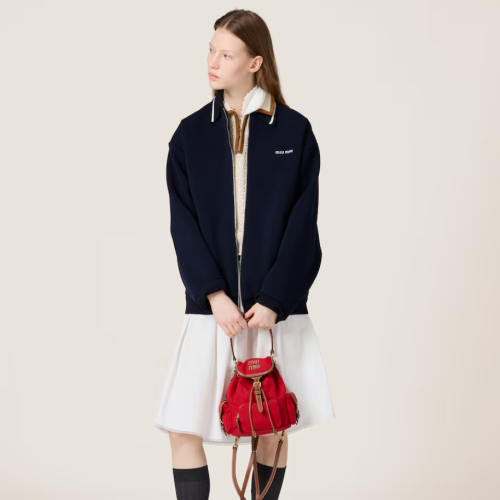 MiuMiu 미우미우 캔버스 및 가죽 백팩