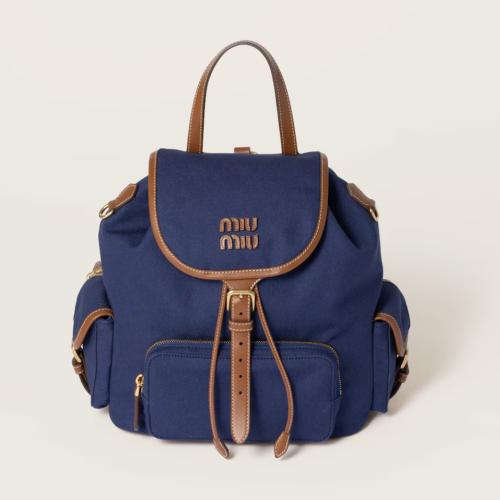 MiuMiu 미우미우 캔버스 및 가죽 백팩