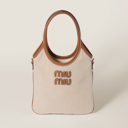 MiuMiu 미우미우 캔버스 및 가죽 아이비 백