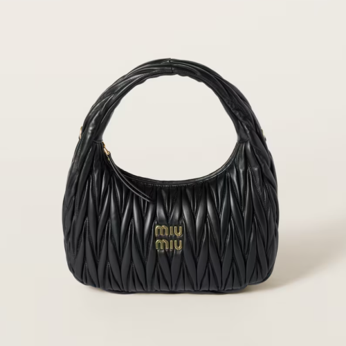 MiuMiu 미우미우 완더 마테라쎄 나파 가죽 호보 백