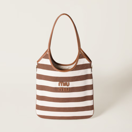 MiuMiu 미우미우 캔버스 및 가죽 아이비 백