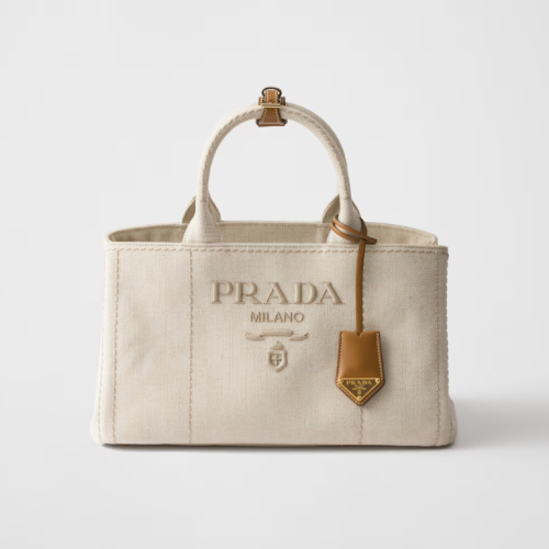 Prada 프라다 라지 리넨 혼방 핸드백