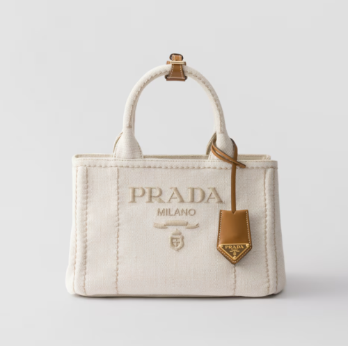Prada 프라다 스몰 리넨 혼방 핸드백
