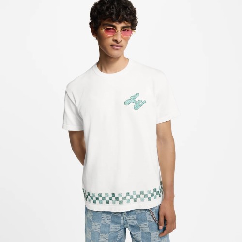 LV 루이비통  Damier  자수 니트반팔티