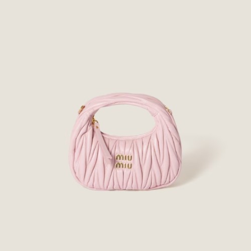 MiuMIu 미우미우 완더 마테라쎄 나파 가죽 호보 미니 백