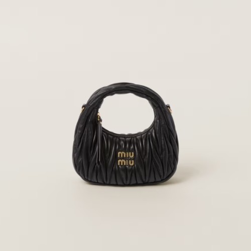 MiuMIu 미우미우 완더 마테라쎄 나파 가죽 호보 미니 백