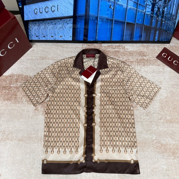 Gucci 구찌 비단 볼링셔츠